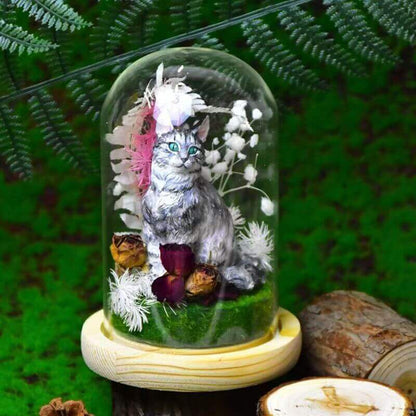Personalised pet plaster sculpture diorama style, dog memorial keepsake artwork
