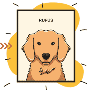 Customer receiving personalised pet memorial gifts and custom dog artwork